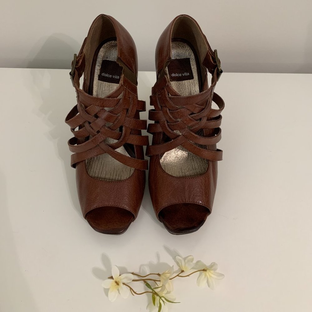 Dolce Vita Women´s Leather Heels Shoes, Size 8 - Picture 3 of 12
